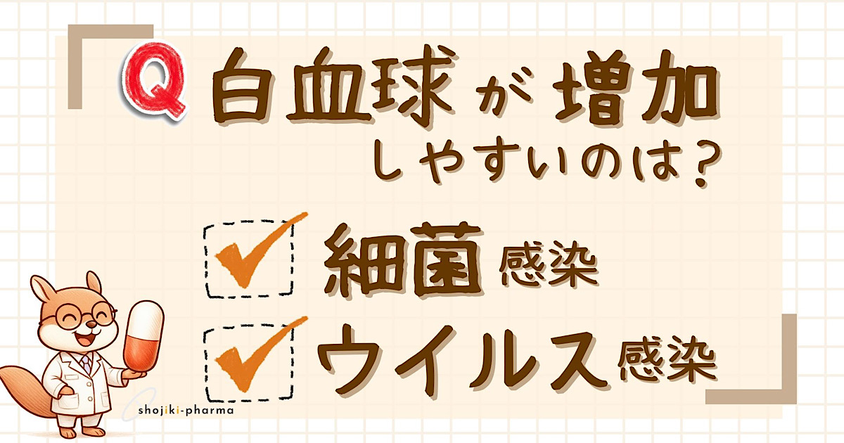白血球が増加しやすいのは？（正解は細菌感染）という記事のアイキャッチ画像